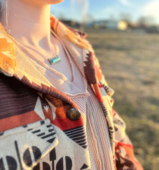 Turquoise Bar Necklace